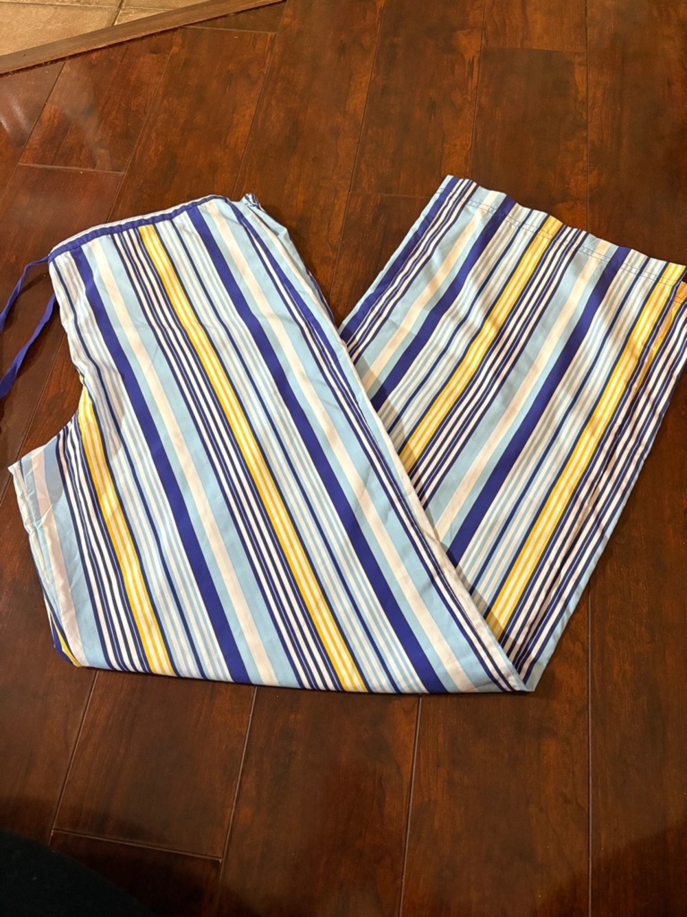 Victoria’s Secret Blue & Yellow Striped Pajama Pants